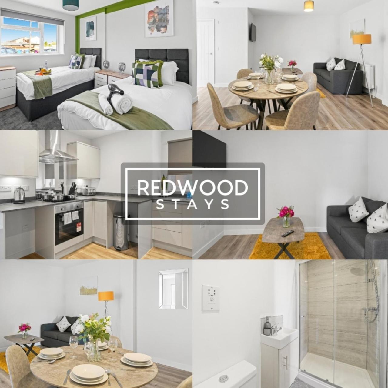 Quality 1 Bed 1 Bath Apartments For Contractors By Redwood Stays Фарнборо Екстер'єр фото